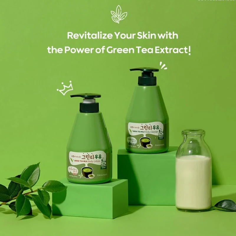 KWAILNARA Green Tea Milk Body Cleanser 560ml 2