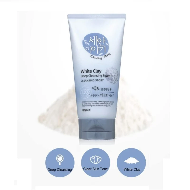 Kwailnara Cleansing Story White Clay Deep Cleansing Foam 150g 2