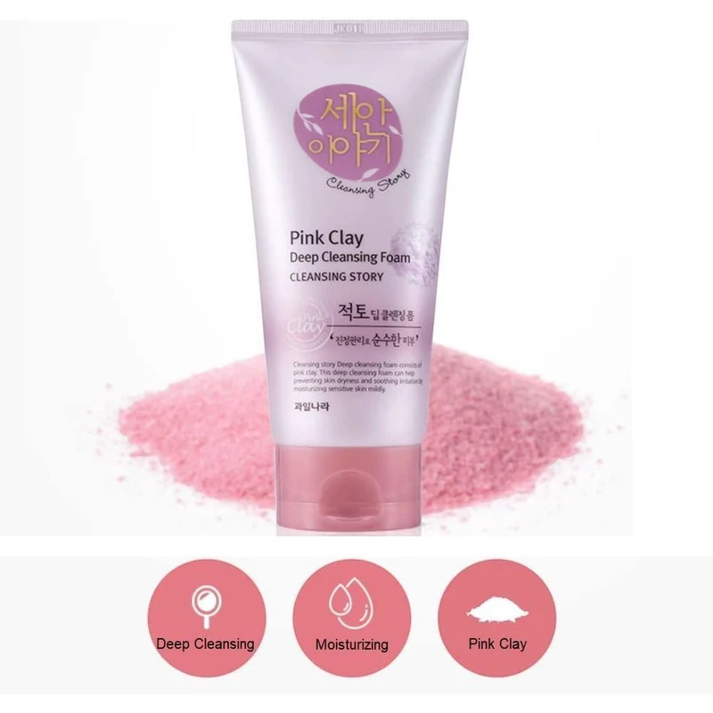 Kwailnara Cleansing Story Foam Cleansing Pink Clay 150g 2
