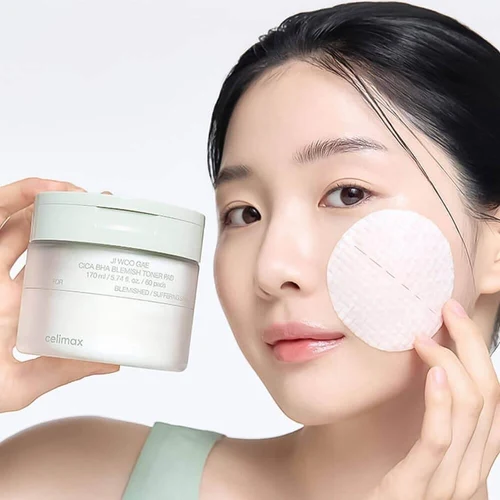 Celimax Ji Woo Gae Cica BHA Blemish Toner Pad 60 pcs