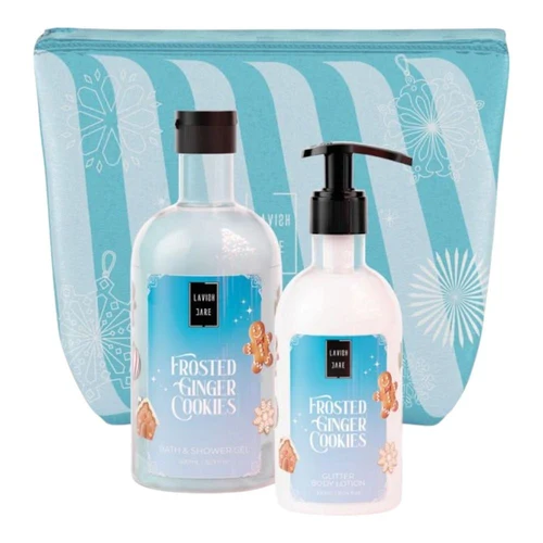 Lavish Care Frosted Ginger Cookies Bag Christmas Set