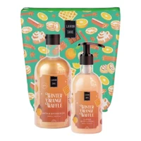 Lavish Care Winter Orange Waffle Bag Christmas Set
