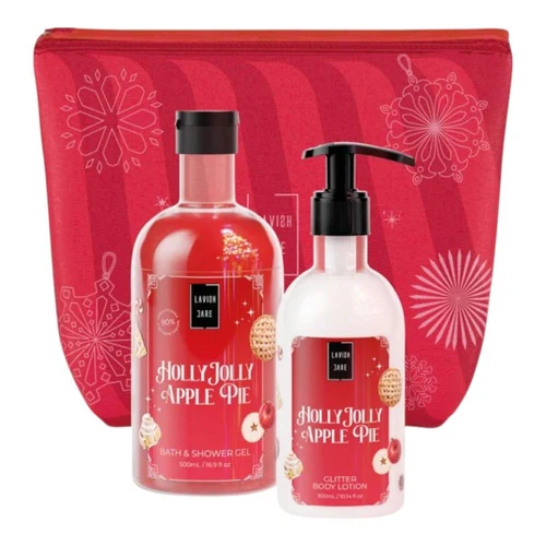 Lavish Care Holly Jolly Apple Pie Bag Christmas Set