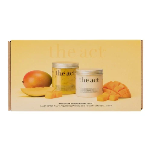 The Act Set Body Butter Exfoliating sea salt & body balm Mango