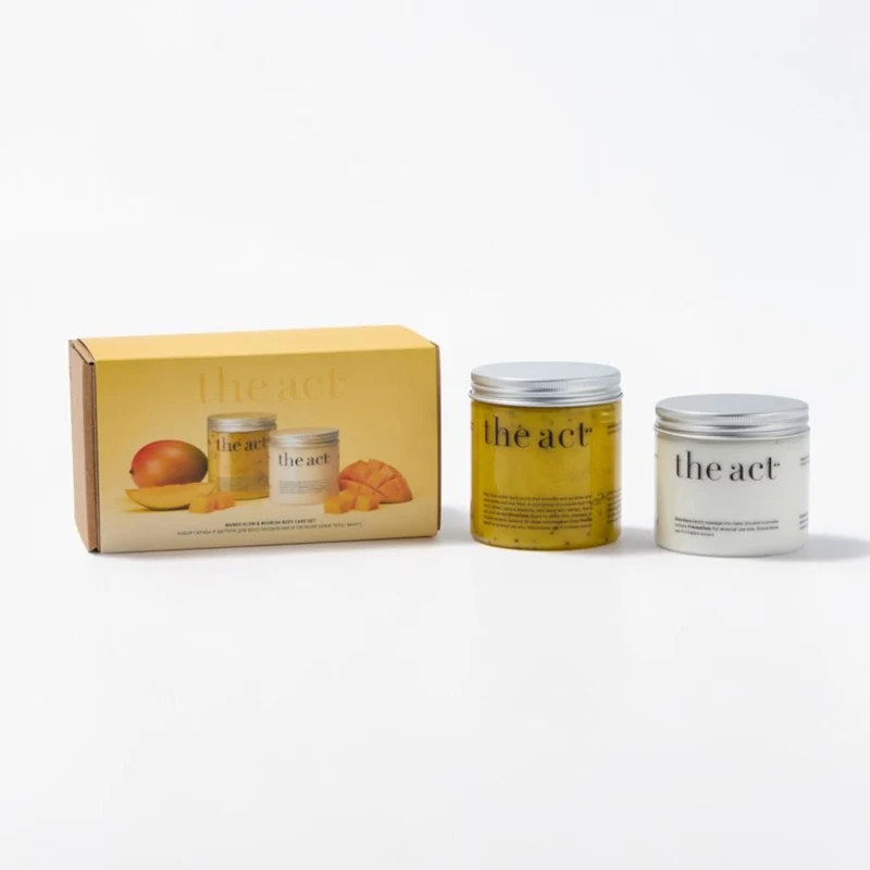 The Act Set Body Butter Exfoliating sea salt & body balm Mango 4