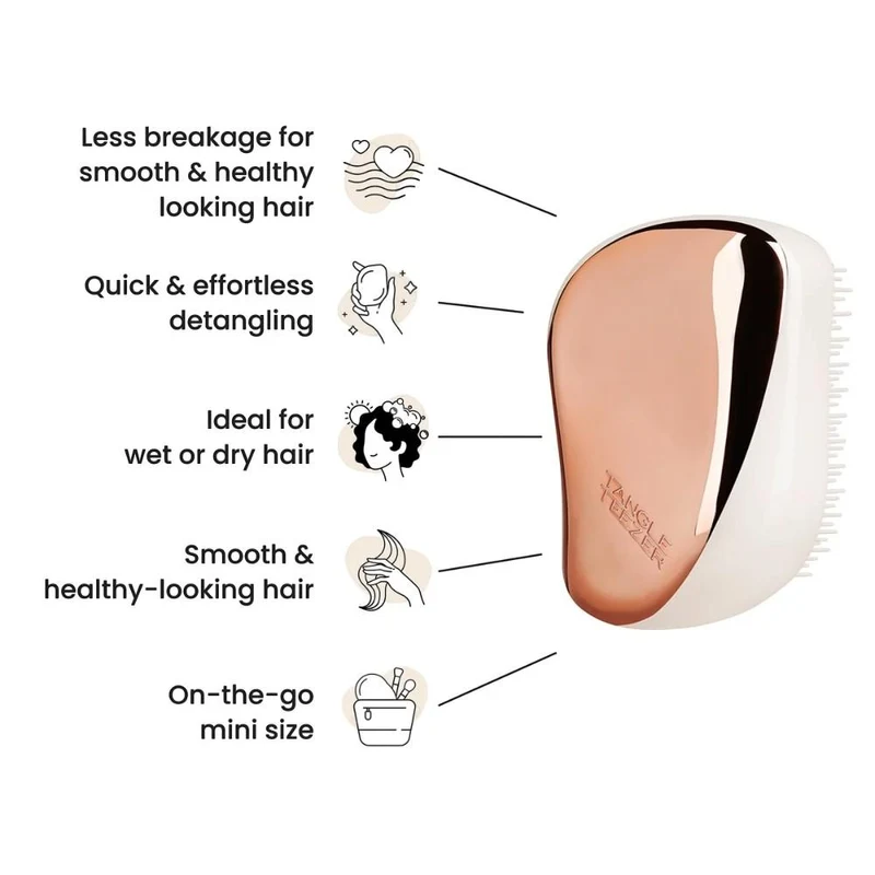 Tangle Teezer Compact Styler Rose Gold Ivory 3